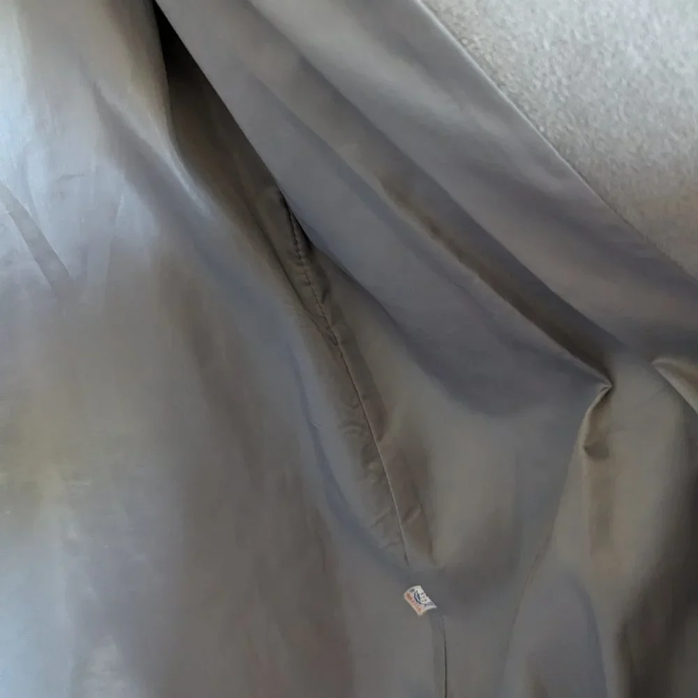 SOLD NEVER WORN 70s Union Label | Duster Coat | ULTRASUEDE | L | GRAY | Wilson's - Picture 9 of 13